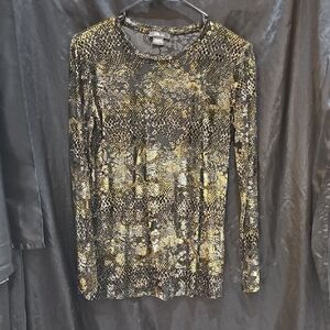 Elegant Black and Gold Women's Blouse